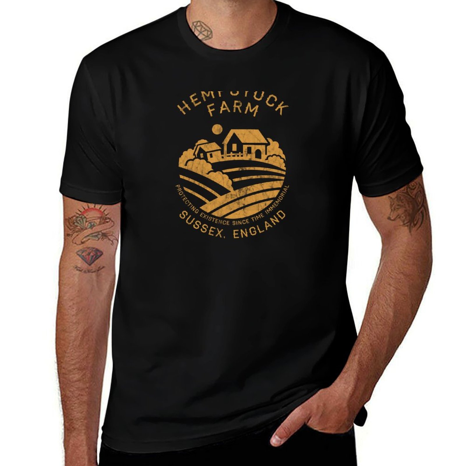 Urban Farming In China - เสื้อยืด Hempstock Farm Urban Casual Loose