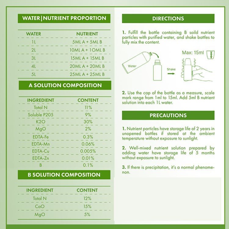 สารละลายธาตุอาหารสำหรับปลูกพืช - Nutrient Solution Ab บทวิจารณ์และราคา