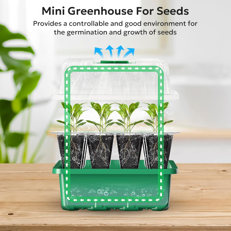 10PCS ต้นกล้าถาด Seed Starter  - Dome Propagation Kit บทวิจารณ์และราคา